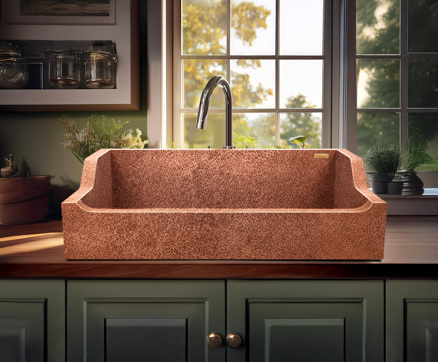 Premium Copper Volcano Box Kitchen Sink