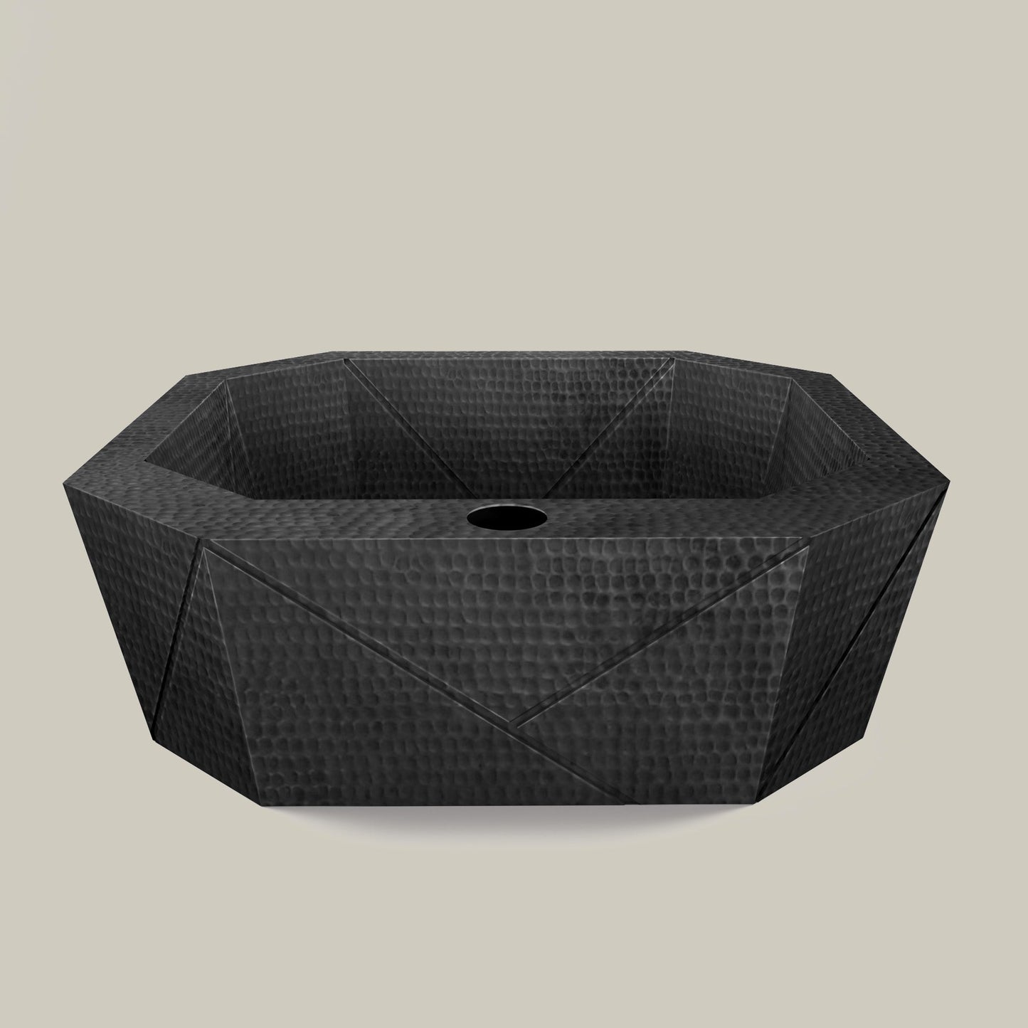 Premium Copper Vessel Sink Origami Design