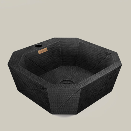 Premium Copper Vessel Sink Origami Design