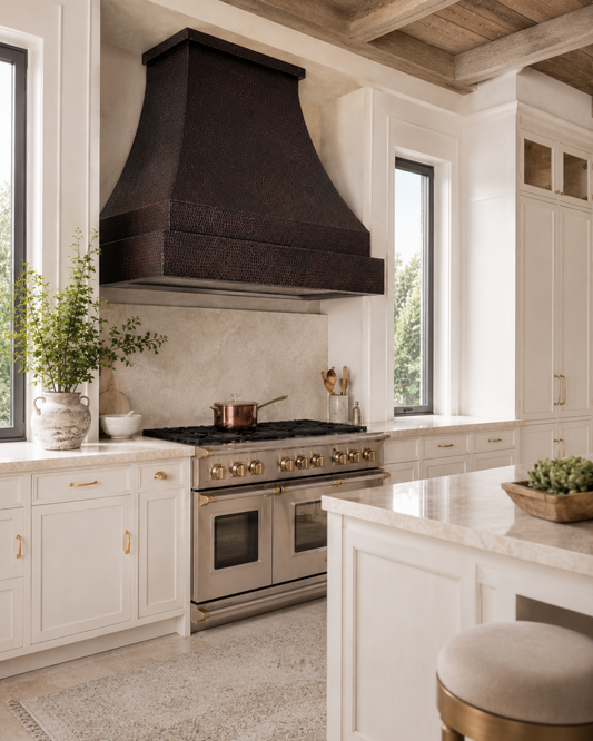 Premium Copper Range Hood Wall Mount Pyramid