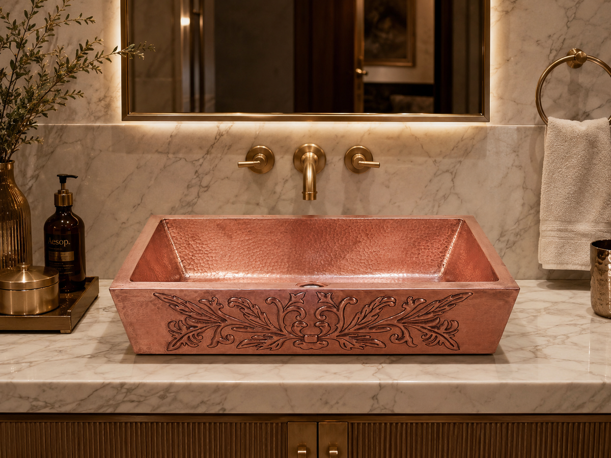 Premium Copper Vessel Sink Provence Design