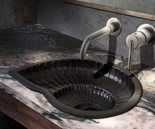 Premium Copper Special Bath Sink Nautilus Design