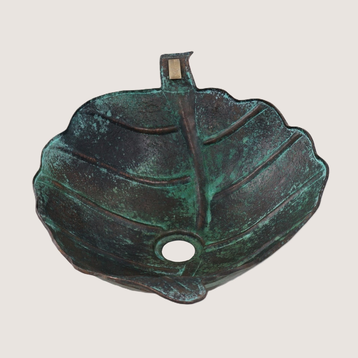 Premium Copper Vessel Sink Oak Leaf Design