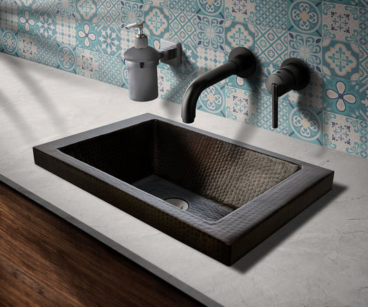 Premium Copper Rectangular Special Bath Sink High Tab