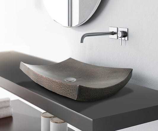 Premium Copper Rectangular Vessel Sink Kohani Design